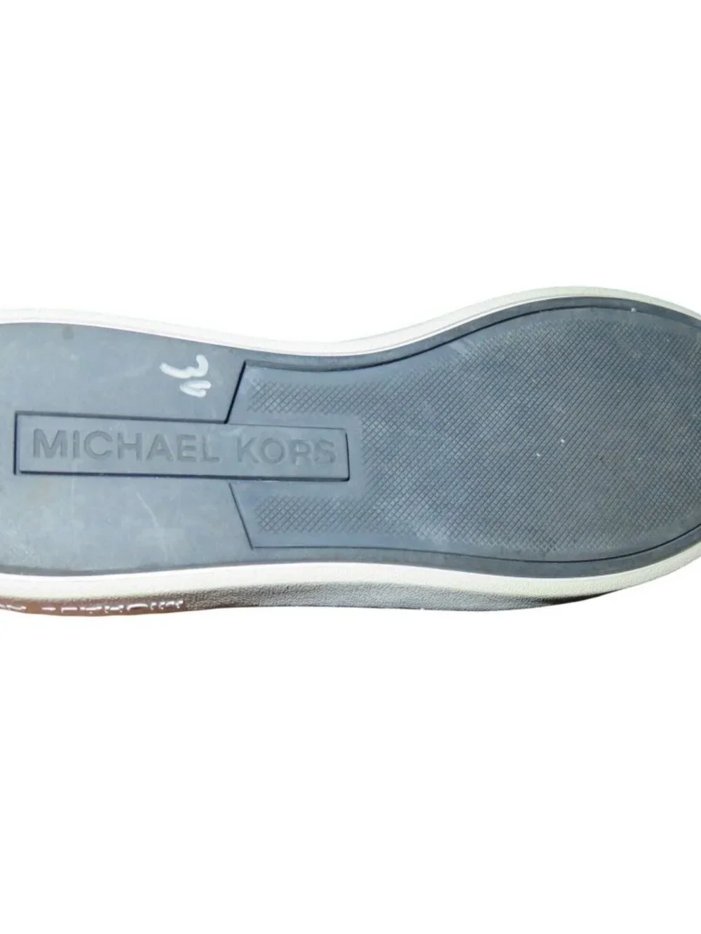 Michael Kors MK City Irving Lace Up Black & White Leather Sneakers Kicks 8.5 - Picture 7 of 8